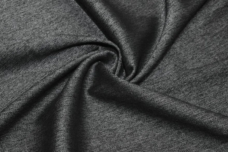 TESSUTO LUREX STRETCH GRIGIO NERO