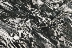 TESSUTO MAGLIA A COSTE FANTASIA SFUMATA ANIMALIER NERA
