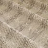 TESSUTO MAGLIA IN LINO E COTONE EFFETTO RETE SCACCO BEIGE