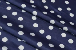 TESSUTO MAGLINA A POIS BLU