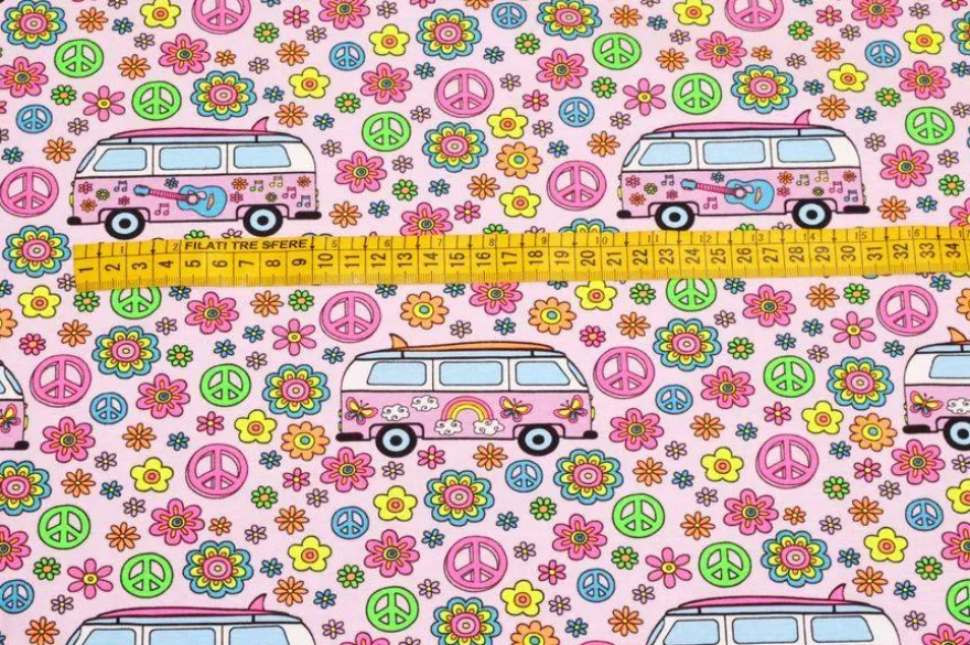 TESSUTO MAGLINA COTONE FANTASIA HIPPIE