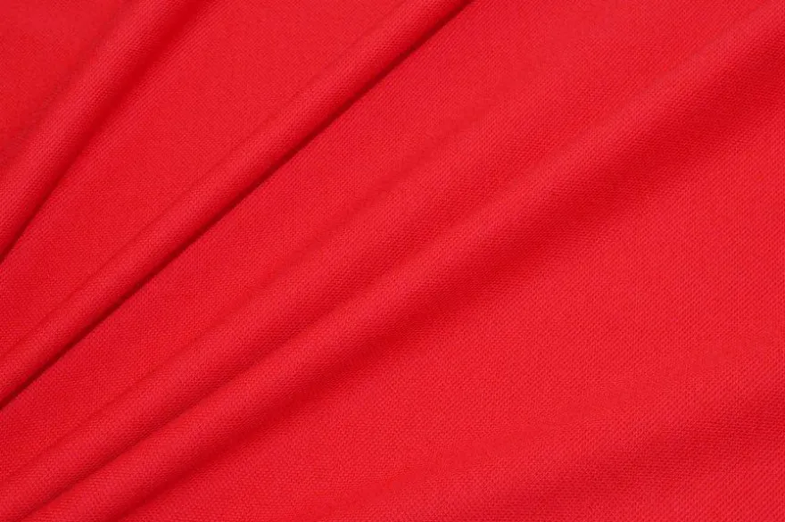 TESSUTO MAGLINA COTONE NIDO D'APE PER POLO ROSSO