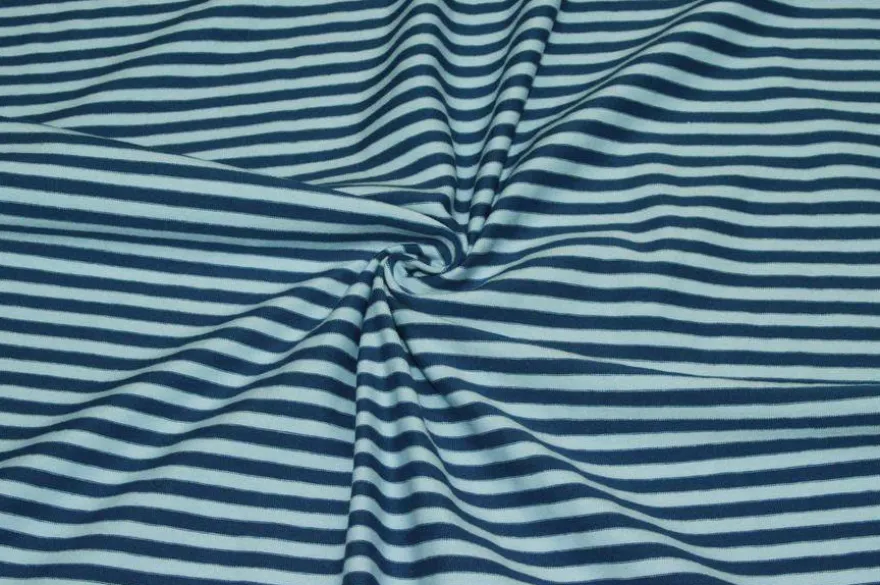 TESSUTO MAGLINA COTONE RIGHINO AZZURRO