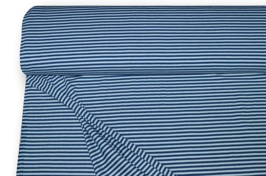 TESSUTO MAGLINA COTONE RIGHINO AZZURRO