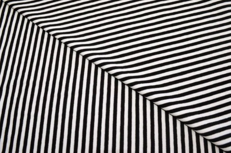 TESSUTO MAGLINA COTONE RIGHINO BIANCO NERO