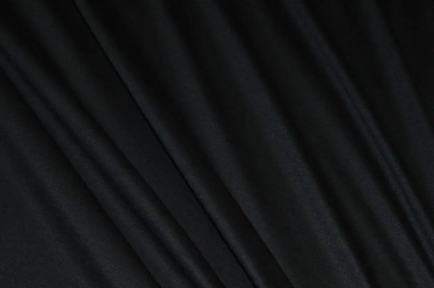 TESSUTO MAGLINA LUCIDA PURA VISCOSA NERO