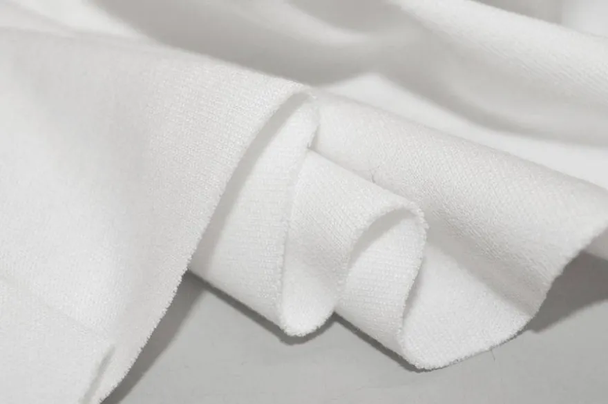 TESSUTO MAGLINA PURO COTONE BIANCO
