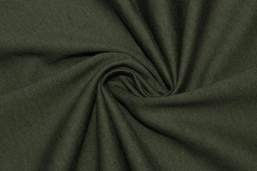 TESSUTO MAGLINA PURO COTONE VERDE MILITARE
