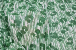 TESSUTO MAGLINA PURO LINO FANTASIA ANIMALIER VERDE