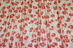TESSUTO MAGLINA PURO LINO FANTASIA ANIMALIER ROSSO