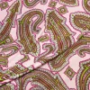 TESSUTO MAGLINA VISCOSA DISEGNO CASHMERE VERDE ROSA