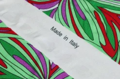 TESSUTO MAGLINA VISCOSA FANTASIA STILIZZATA FUCSIA VERDE