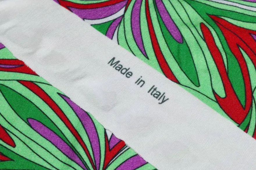 TESSUTO MAGLINA VISCOSA FANTASIA STILIZZATA FUCSIA VERDE