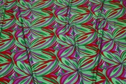 TESSUTO MAGLINA VISCOSA FANTASIA STILIZZATA FUCSIA VERDE