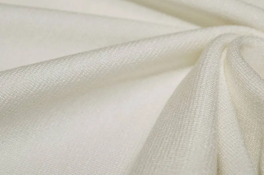 TESSUTO MAGLINA VISCOSA INTERLOCK PANNA
