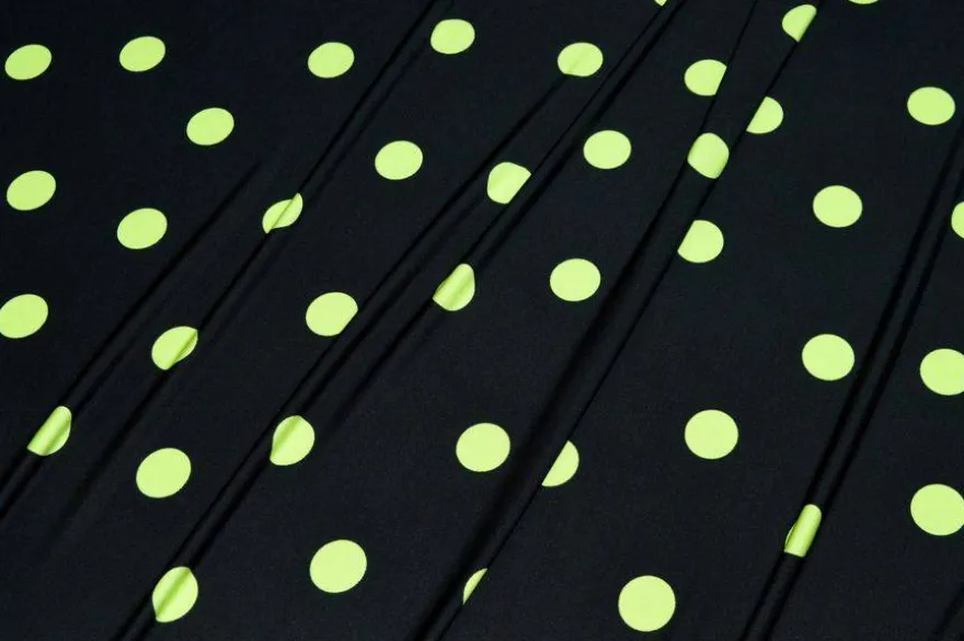 TESSUTO MAGLINA VISCOSA POIS COLOR LIME