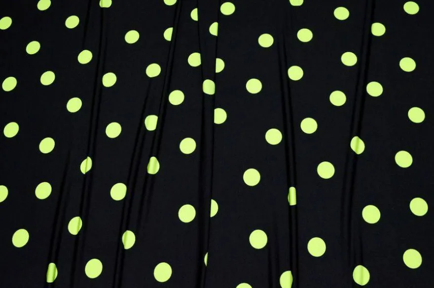 TESSUTO MAGLINA VISCOSA POIS COLOR LIME