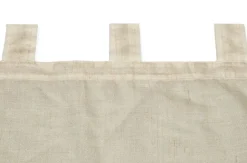 TESSUTO MANTOVANA MISTO LINO ECRU CON INCASSO PIZZO MACRAME