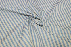 TESSUTO MISTO COTONE CAMICERIA GOFFRATO RIGHINA AZZURRA
