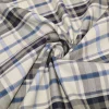 TESSUTO MISTO COTONE LINO SCACCO AZZURRO