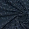 TESSUTO MISTO COTONE STRETCH FANTASIA BLU/NERO