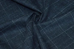TESSUTO MISTO LANA LINO FINESTRATO BLU