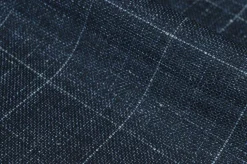 TESSUTO MISTO LANA LINO FINESTRATO BLU