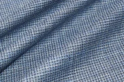 TESSUTO MISTO LANA LINO SETA MICROFANTASIA AZZURRA