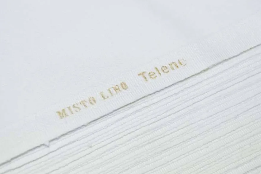 TESSUTO MISTO LINO BIANCO TELENE