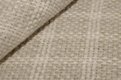 TESSUTO MISTO LINO EFFETTO TRAMA SCACCHETTO BEIGE