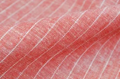 TESSUTO MISTO LINO GESSATO ROSSO