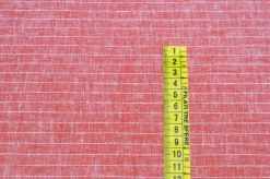 TESSUTO MISTO LINO GESSATO ROSSO
