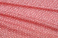 TESSUTO MISTO LINO GESSATO ROSSO