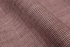 TESSUTO MISTO LINO LANA MICROFANTASIA BORDEAUX
