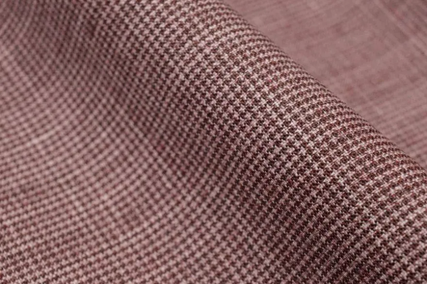 TESSUTO MISTO LINO LANA MICROFANTASIA BORDEAUX