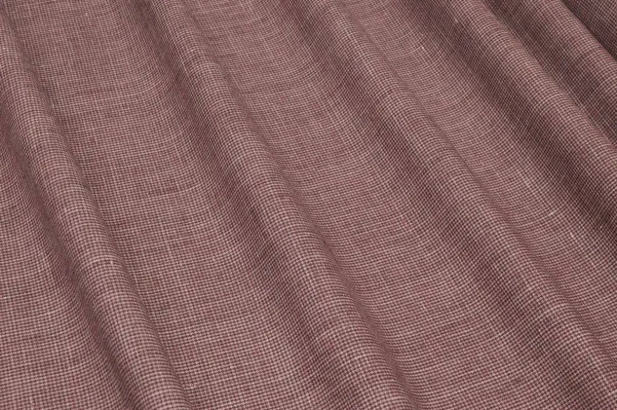 TESSUTO MISTO LINO LANA MICROFANTASIA BORDEAUX