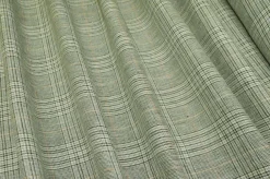 TESSUTO MISTO LINO PRINCIPE DI GALLES LUREX VERDE