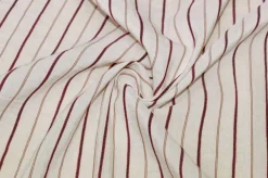 TESSUTO MISTO LINO RIGATO ROSSO