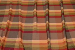 TESSUTO MISTO LINO SCACCO ARANCIO