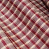 TESSUTO MISTO LINO STRETCH SCACCHETTO BORDEAUX