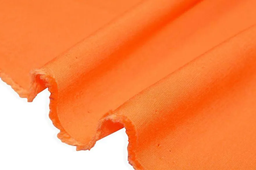 TESSUTO MISTO LINO VISCOSA ARANCIO