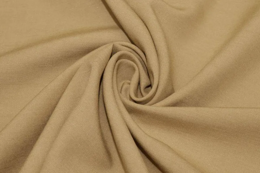 TESSUTO MISTO LINO VISCOSA BEIGE