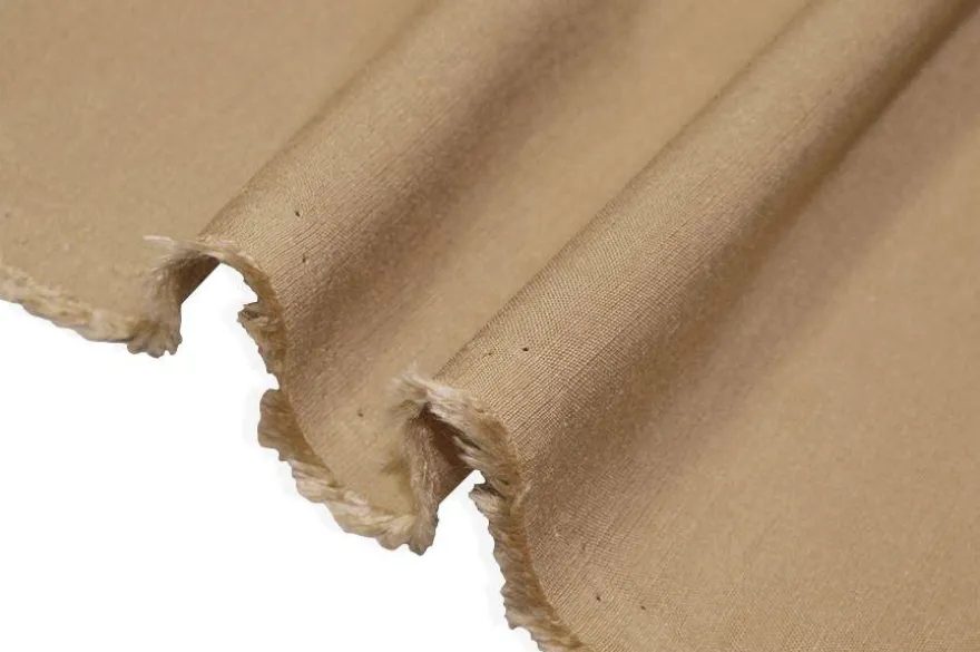 TESSUTO MISTO LINO VISCOSA BEIGE