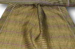 TESSUTO MULTICOLOR RIGATO VERDE/VIOLA