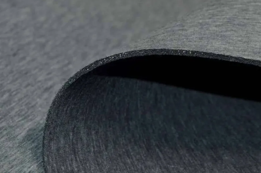 TESSUTO NEOPRENE DOPPIO GRIGIO SCURO/GRIGIO CHIARO MELANGE
