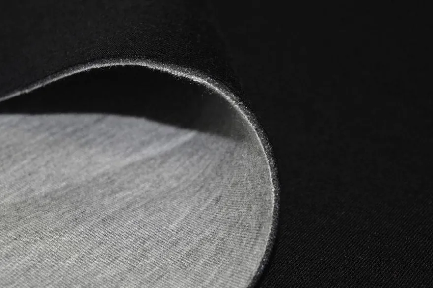 TESSUTO NEOPRENE DOPPIO NERO/GRIGIO
