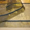 TESSUTO ORGANZA BICOLOR ORO/BLU
