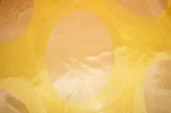 TESSUTO ORGANZA GEOMETRICO GIALLO