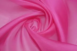 TESSUTO ORGANZA PURA SETA FUCSIA