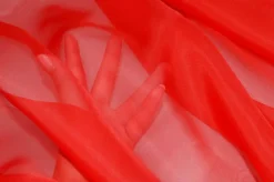 TESSUTO ORGANZA PURA SETA ROSSO